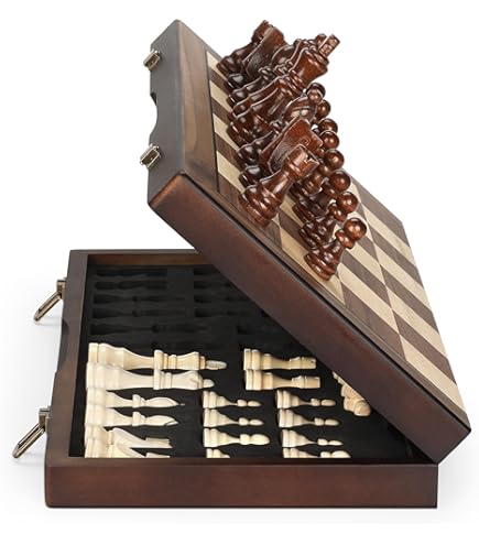 Amazon | VAMSLOVE 15インチ チェッカー 折りたたみ木製ゲームセット